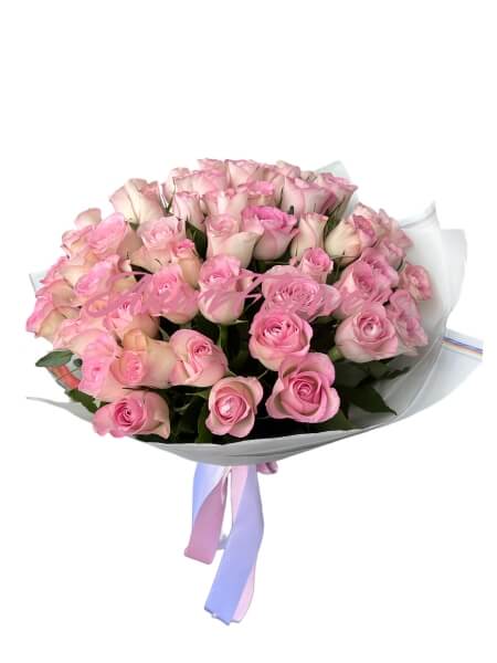 Roosikimp roosa kinkepakendis